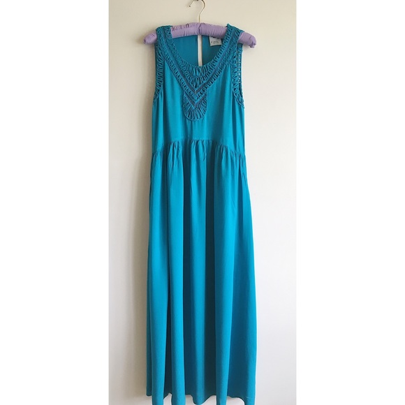 Anthropologie Mermaid Macrame Day Maxi Dress Sz M - Picture 4 of 8